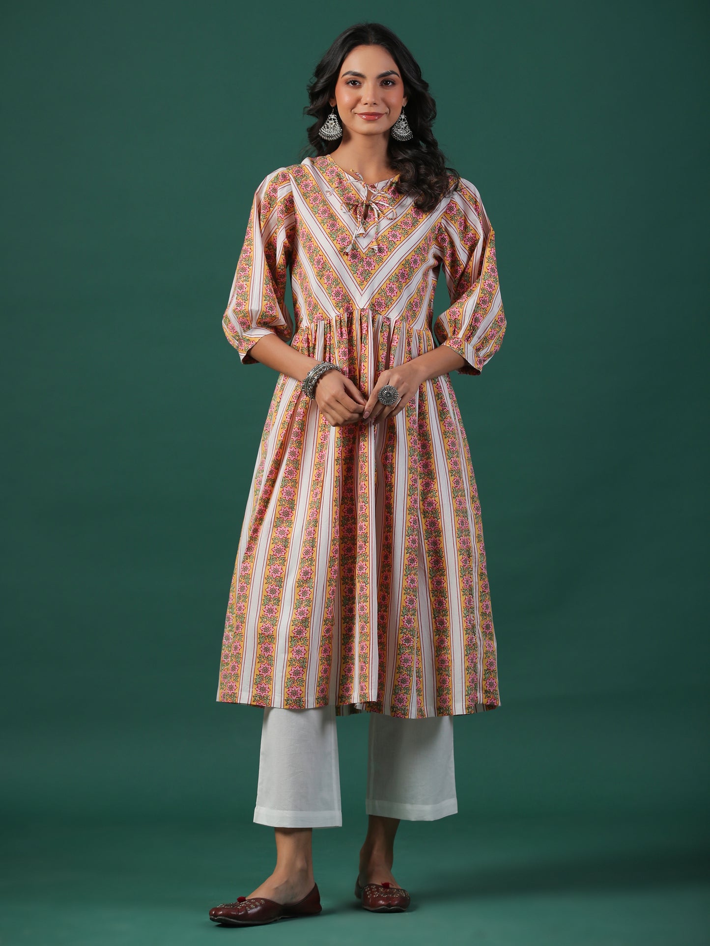 Bageecha Cotton Block Print Kurta