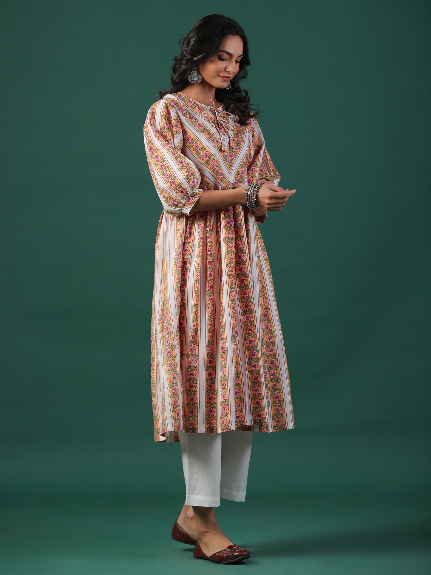 Bageecha Cotton Block Print Kurta