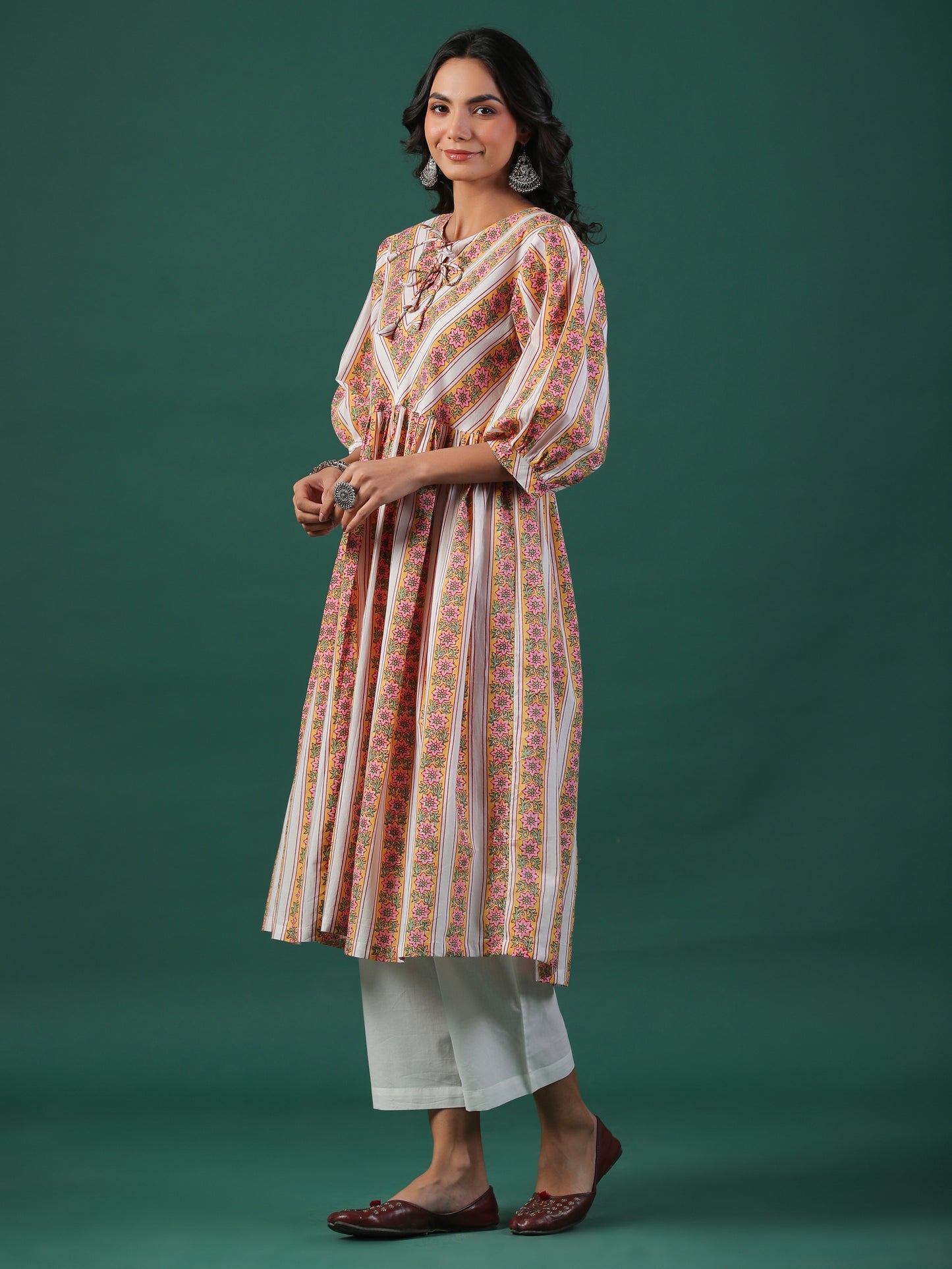 Bageecha Cotton Block Print Kurta