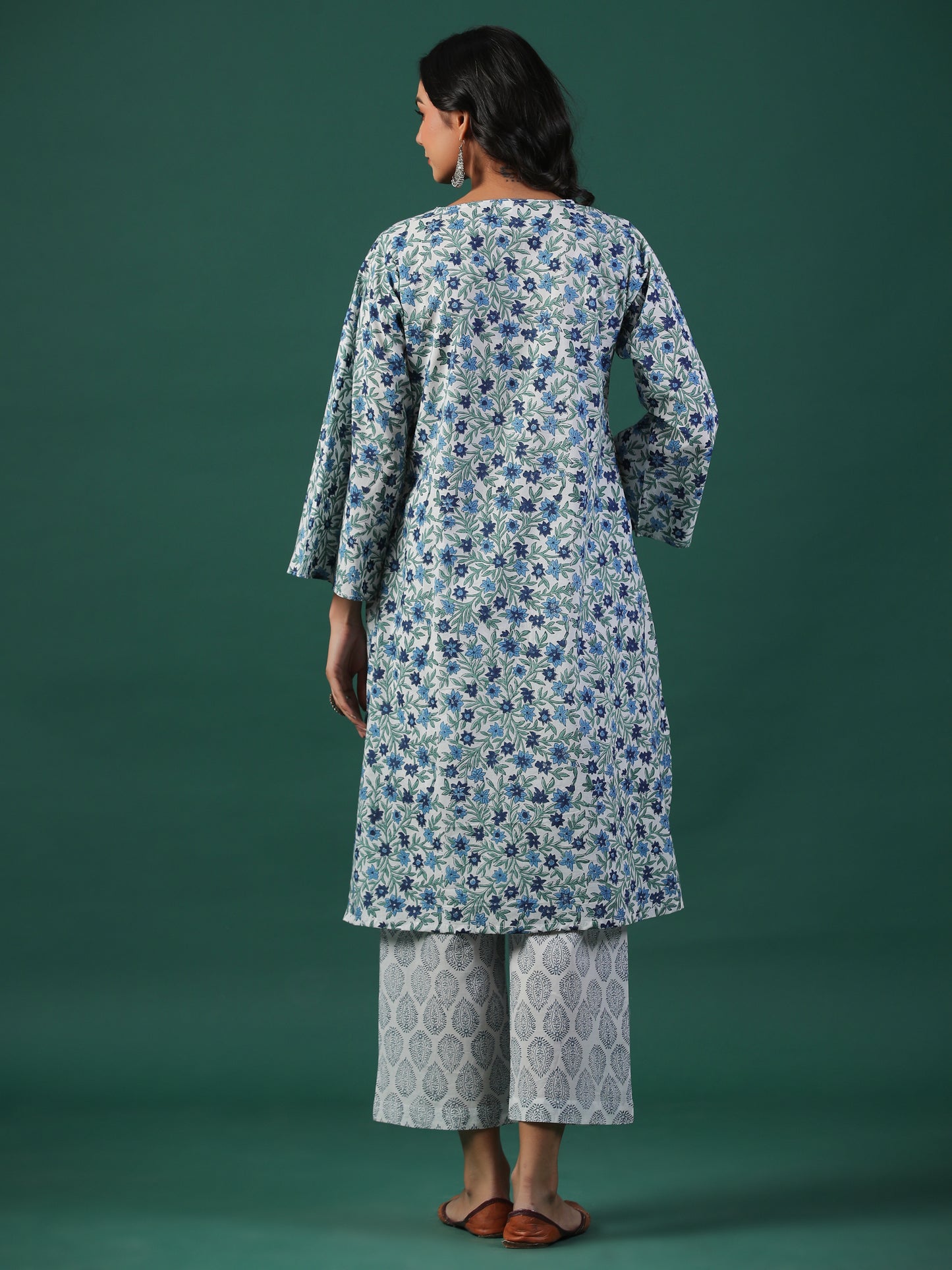 Amber Cotton Block Print Kurta Set - Kurta +Pant