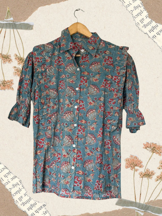 Nila Phool Block print Shirt